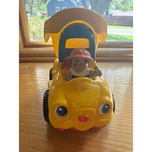 Fisher-Price Little People Construction Worker Dump Truck 2005 Yellow Red